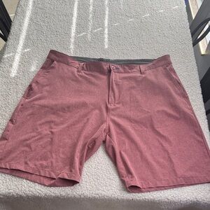 Burnside Men's Flat Front Shorts in Dusty Rose